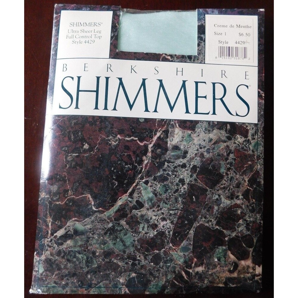 Berkshire Shimmers Ultra Sheers Control Top Pantyhose Creme de Menthe Size 1